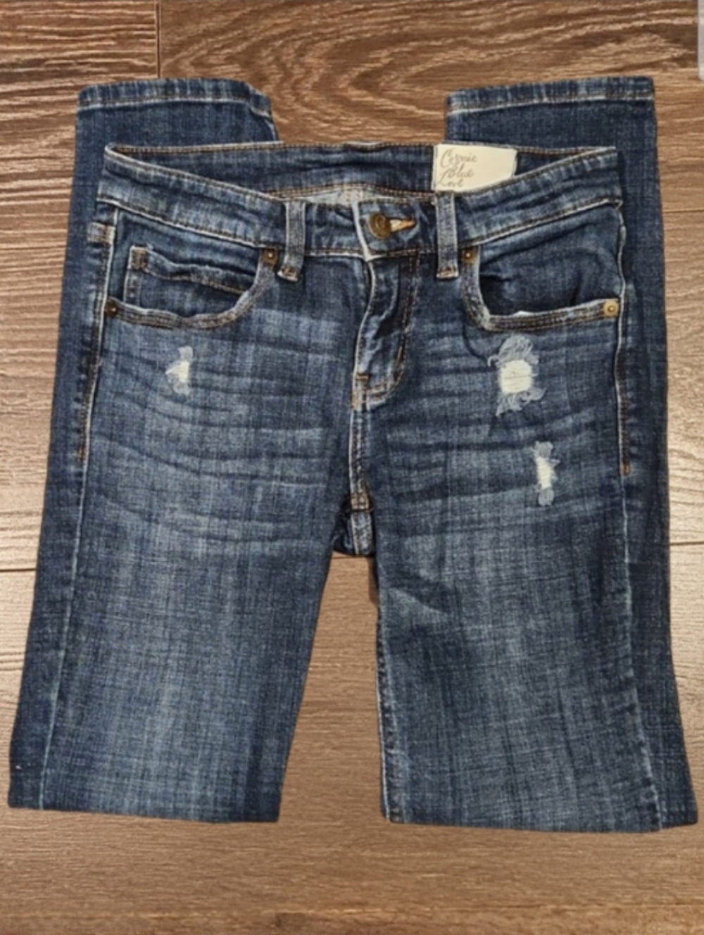 ❤ COSMIC BLUE LOVE SKINNY JEANS, 0 (25) - Picture 2 of 9